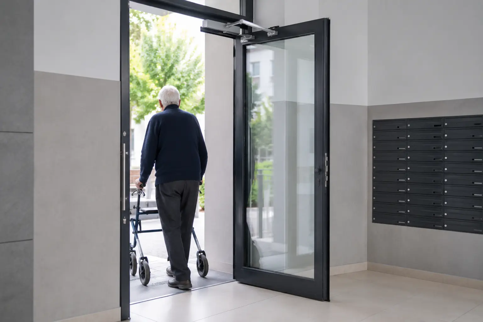 Puerta motorizada de comunidad